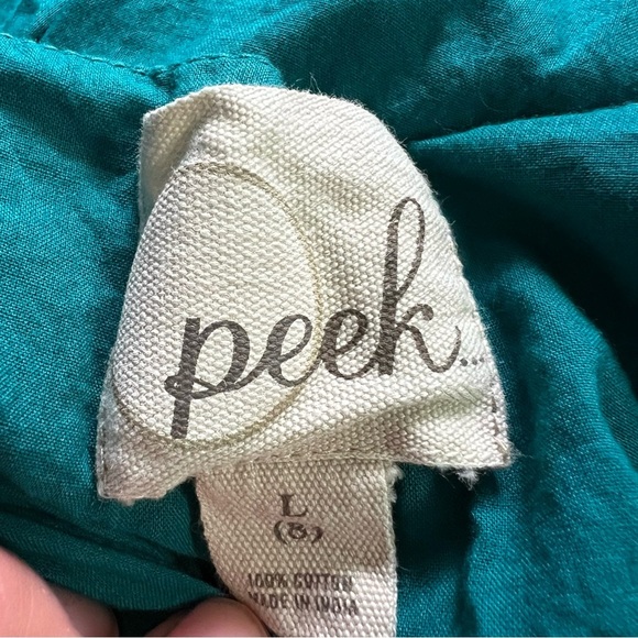 Girls size 8 Peek Teal Dress Sleeveless with Ruffle Accents - Picture 6 of 6